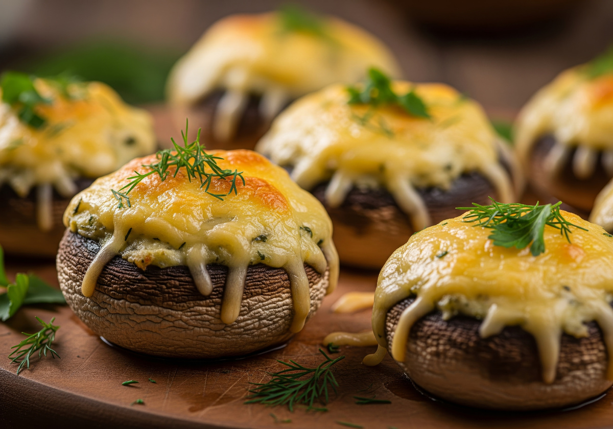 Шампиньоны запеченные с сыром