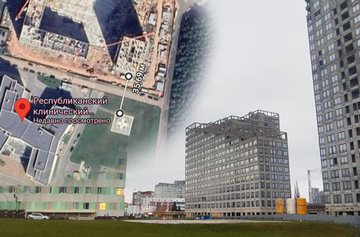    Вид со спутника и в реальности. Фото Пруфы.рф