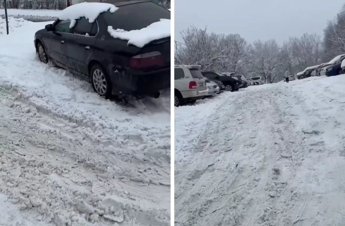    «Горка» из снега и льда во дворе возмутила жительницу Петропавловска