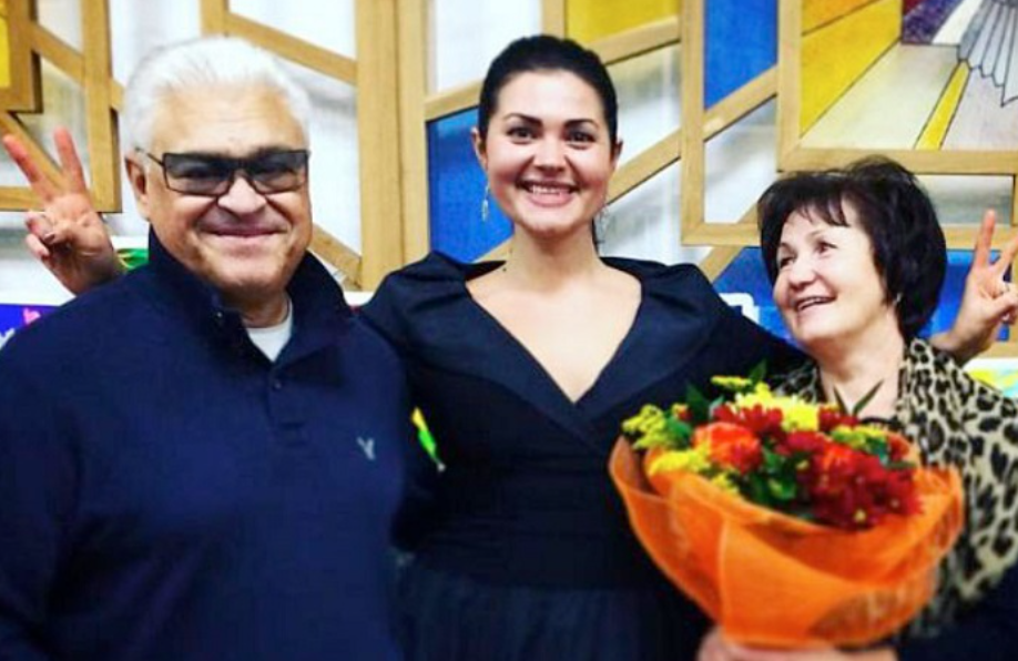 Валентина Курдюкова с мужем и дочерью