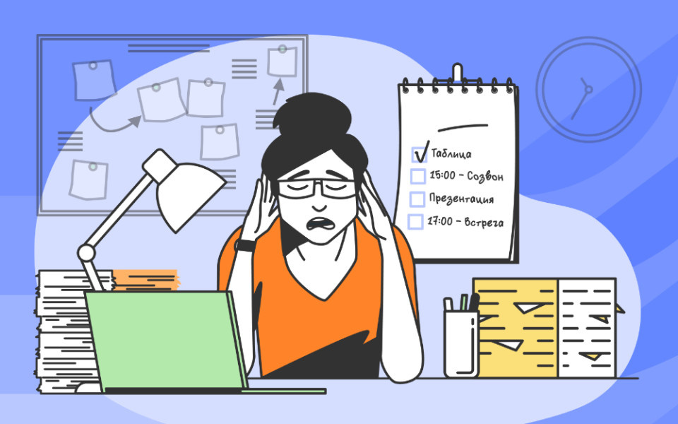 Работа - главный источник стресса (Wellhub, 2024)