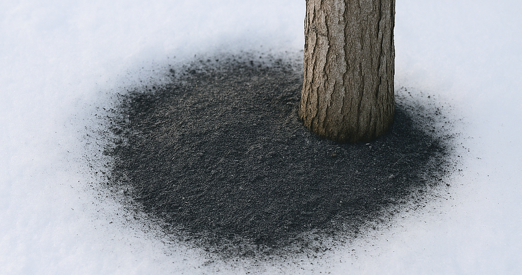 Почему я кладу золу в снег вокруг деревьев