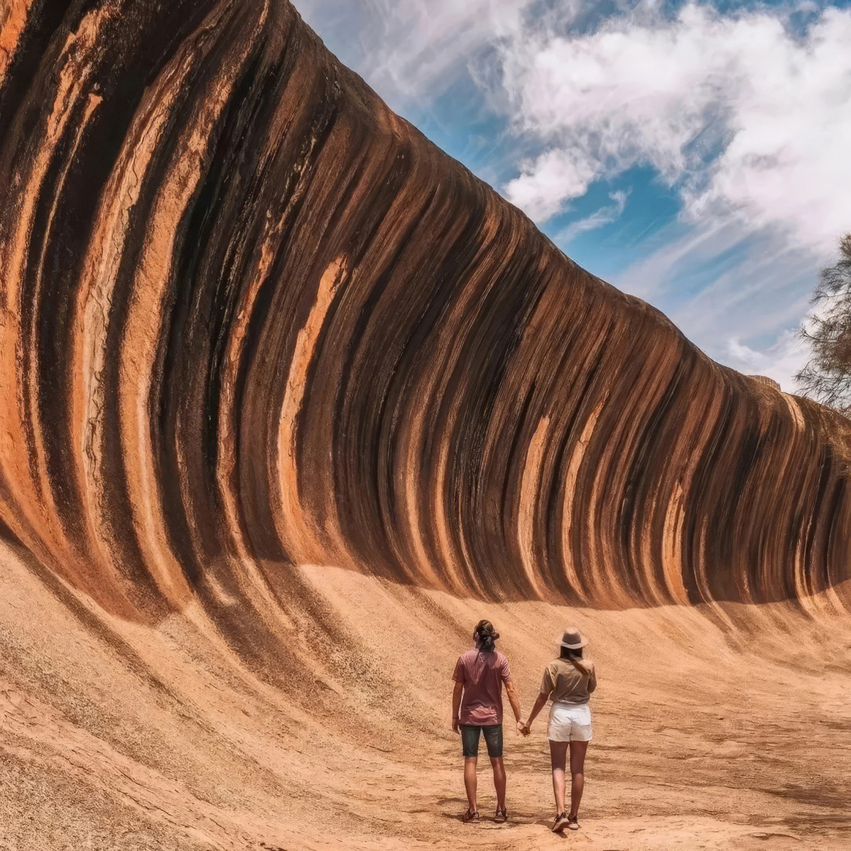 Скала "Каменная волна" в Австралии 