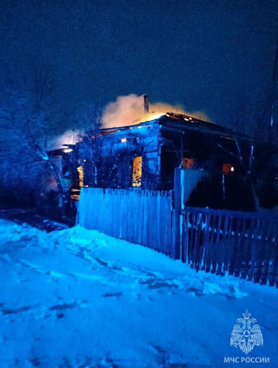    Пожар в селе Сергеевка. Источник: ГУ МЧС России по Алтайскому краю