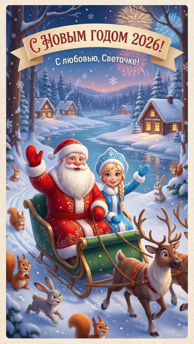 Новогодняя открытка для Светланы