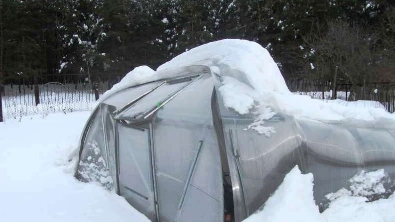 Вот так выглядела моя первая теплица после снегопада - 45 тысяч рублей превратились в металлолом