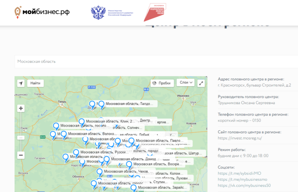 Скриншот с сайта мойбизнес.рф