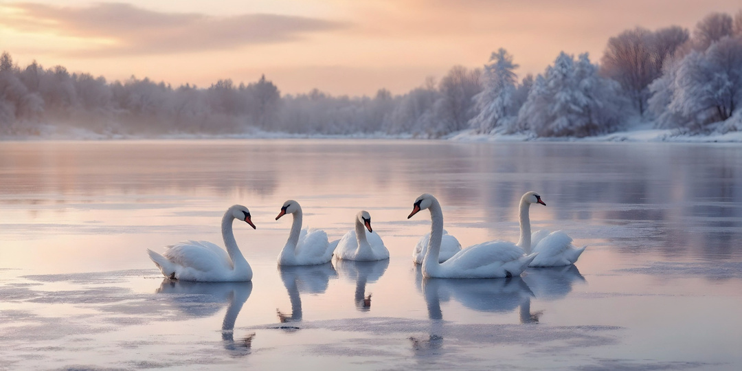 Самое красивое зрелище в мире: озеро Алтая, где зимуют лебеди