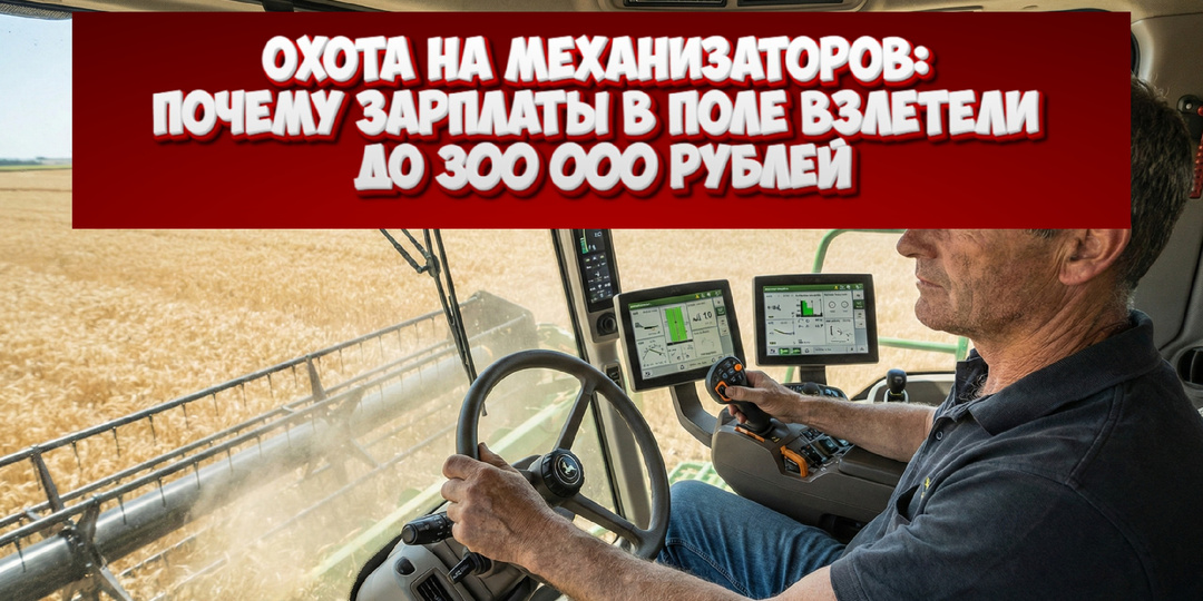 Охота на механизаторов: Почему зарплаты в поле взлетели до 300 000 рублей