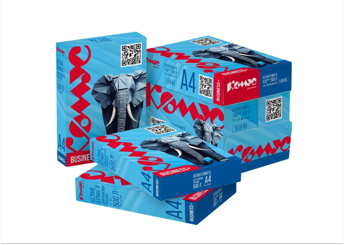 Бумага «Комус Документ» Business с показателем CIE 153% показывает отличное качество печати на лазерных принтерах