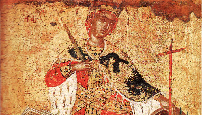 Святая Екатерина Александрийская (фрагмент иконы XVII века). Фото: wikipedia.org