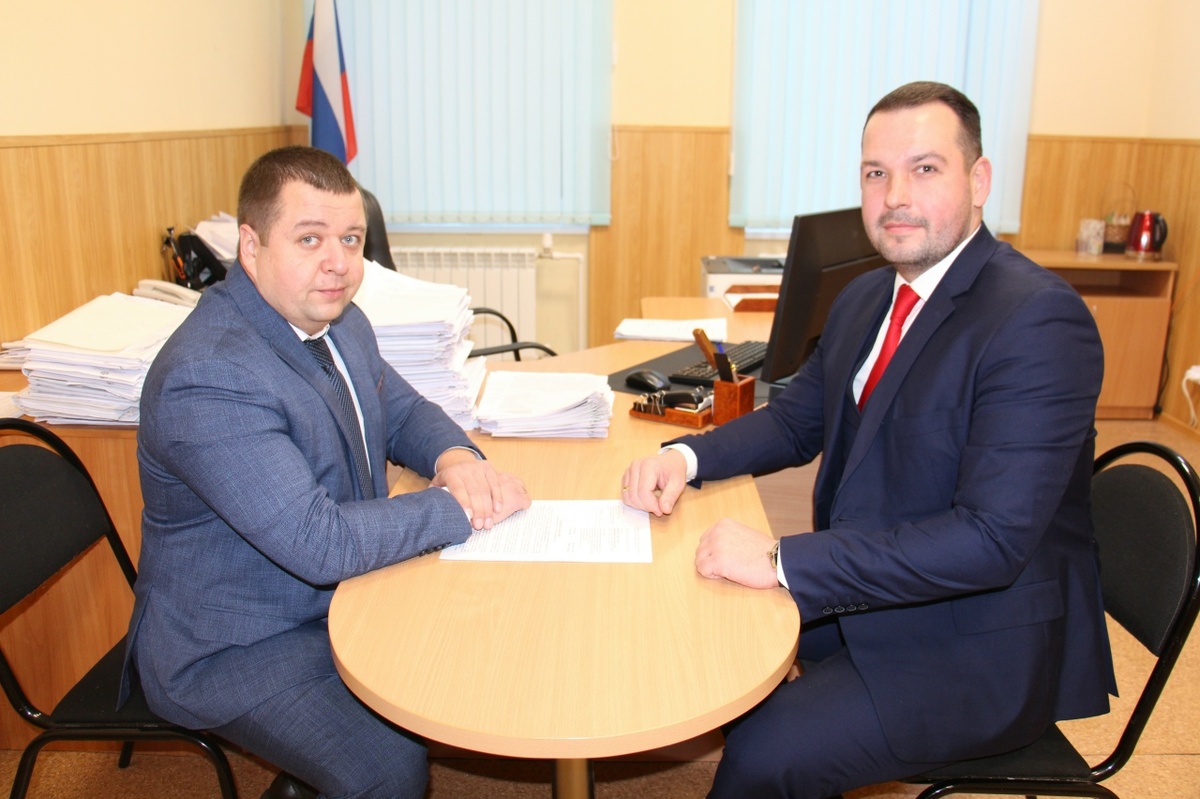 Е.Н. Галанин (слева) и В.Н. Приданов.