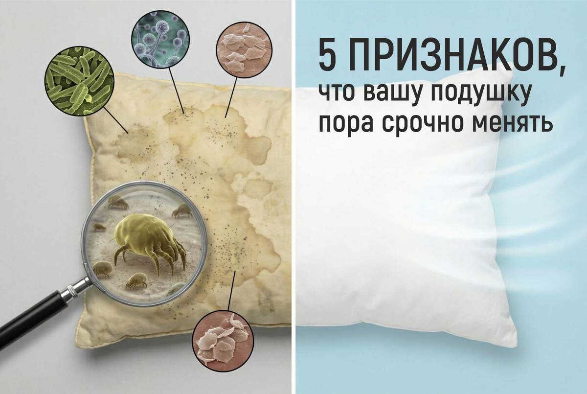 5 признаков, что вашу подушку пора срочно менять