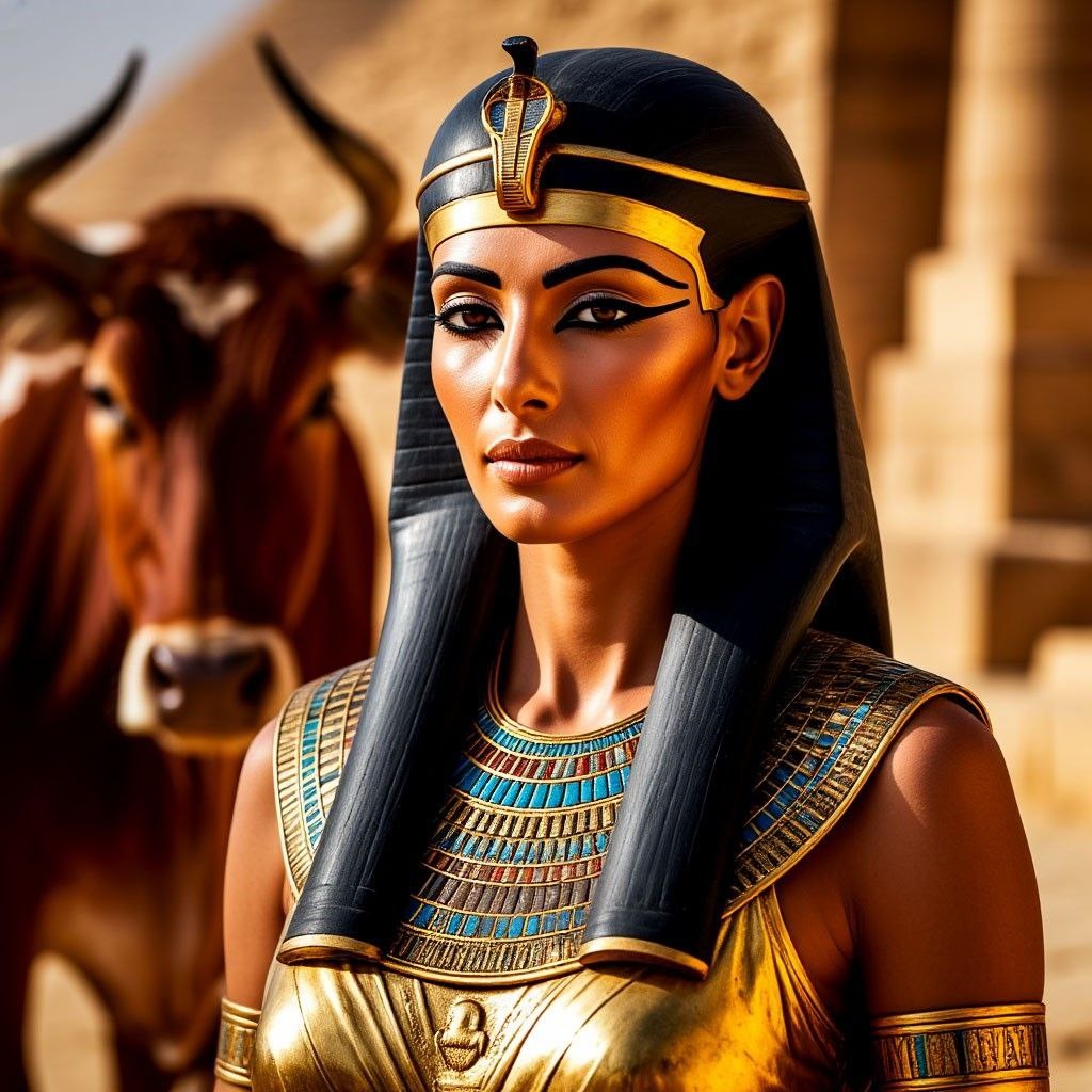 Хатхо́р или уст. Хатор/Гатор (букв. «дом Гора», то есть «небо») — в египетской мифологии богиня неба, радости, любви, опьянения, материнства, плодородия, веселья и танцев. (нейросеть)