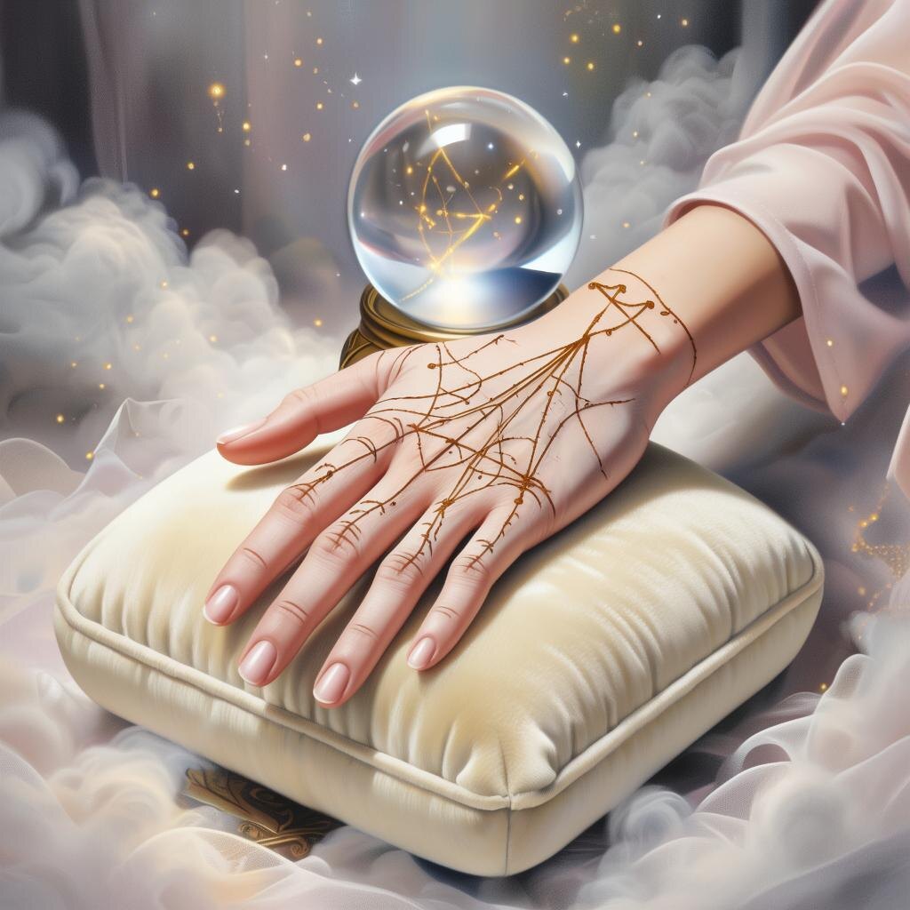 Хиромантия. Иллюстрация сгенерирована нейросетью