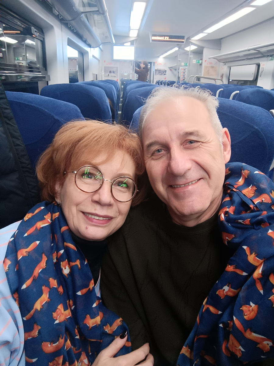 Очень ранне- утреннее селфи из Ласточки. Только заняли свои места 