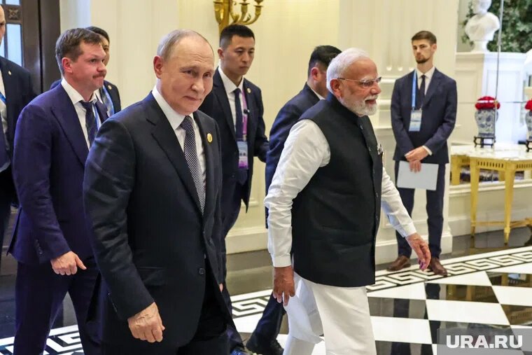 Путин и Моди рассказали об итогах переговоров в Индии. Фото: Роман Наумов © URA.RU