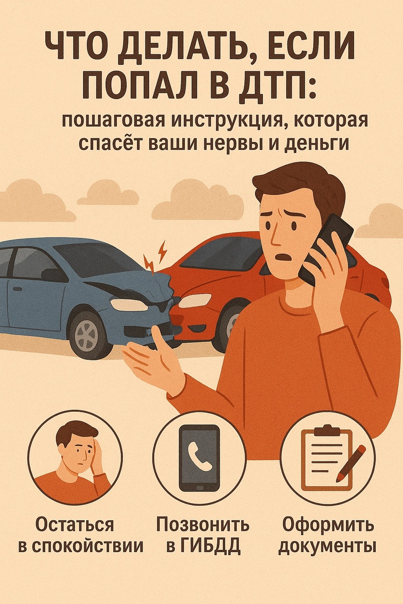 Авария — это всегда стресс и неразбериха. В такой момент легко растеряться и совершить ошибки, которые потом дорого обойдутся. Эта инструкция поможет вам действовать четко, спокойно и юридически грамотно, чтобы защитить свои права и получить положенную компенсацию.
