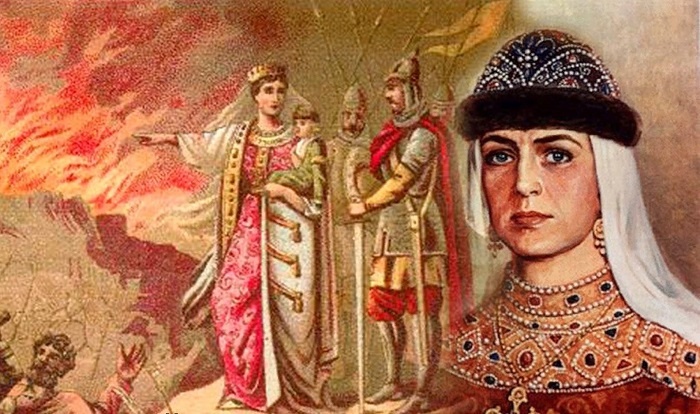 Изображение княгини Ольги, матери Святослава. Именно она подыскала Малушку в услужение сыну, сделав ошибку.