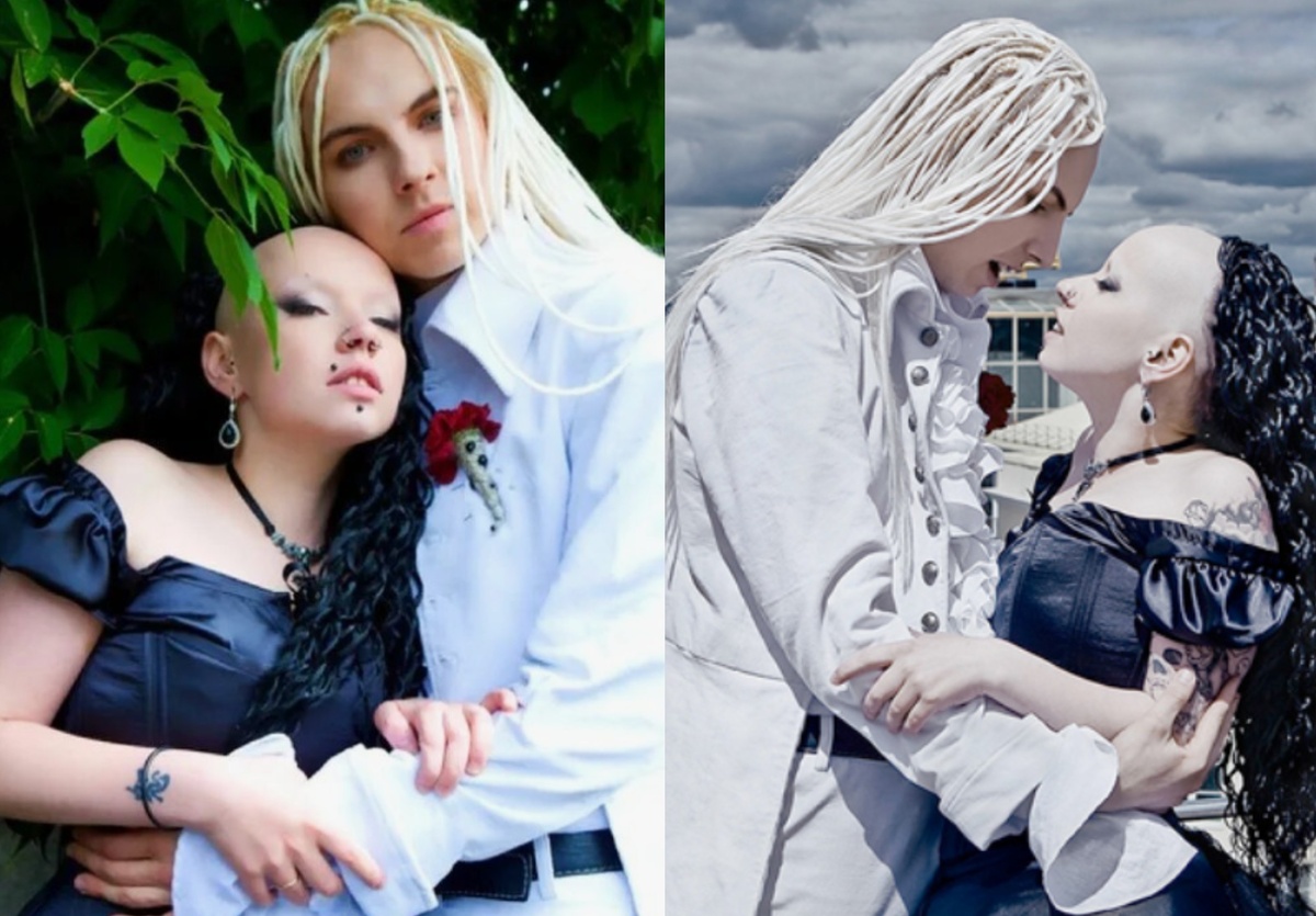 на фото Ира и Саша Толстовы