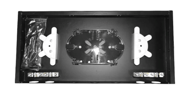 Корпус кросса оптического в стойку 19" 24 FC-порта Simplex, 1U, сплайс-кассета, металлический, "L", O-тип