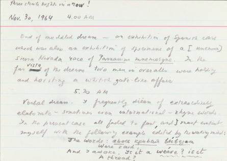 Одна из транскрипций снов Набокова. Фотография: Из коллекции английской и американской литературы Берга, Нью-Йоркской публичной библиотеки, фондов Астора, Ленокса и Тилдена. Авторские права © The Dmitri Nabokov Estate. Используется с разрешения The Wylie Agency, LLC.View image in fullscreen