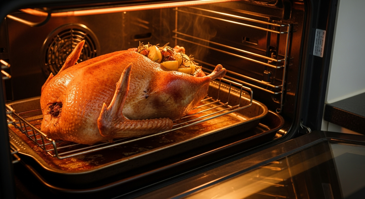Гусь в духовке целиком