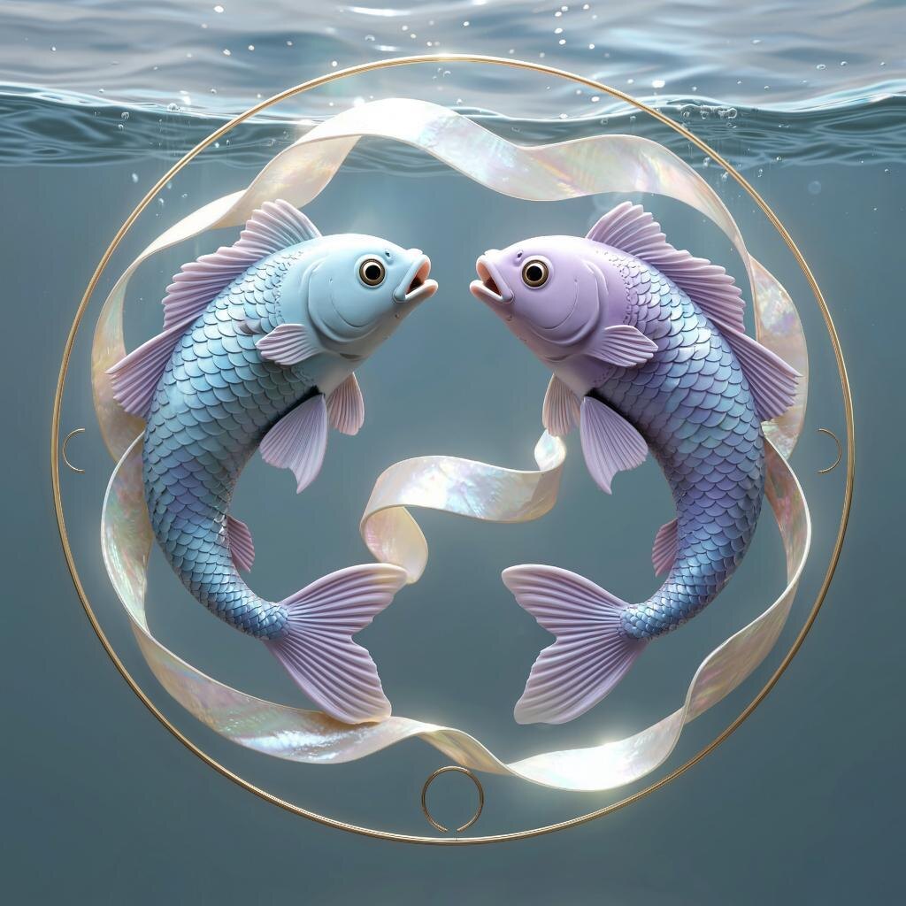 Рыбы. Иллюстрация сгенерирована нейросетью