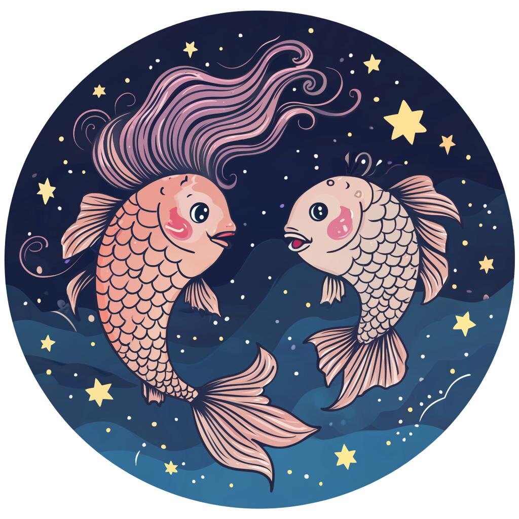 Рыбы. Иллюстрация сгенерирована нейросетью