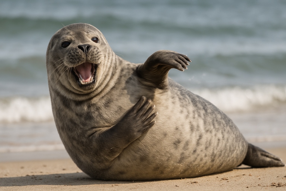    В среднем тюлени весят 180 килограммов, просто так их не поднять