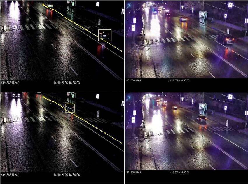 Ещё раз обратите внимание на фотоснимок, обратите внимание на расположение пешехода до и после проезда автомобиля. Пешеход стоит на одном и том же месте. Вот сколько его должен ждать водитель?