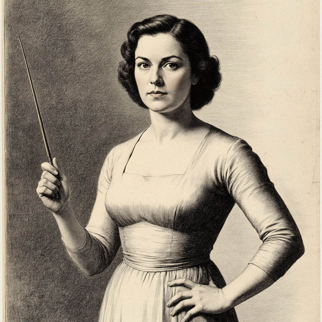 Так нейросеть видит строгого учителя. "Подпишитесь на канал," - намекает она.))