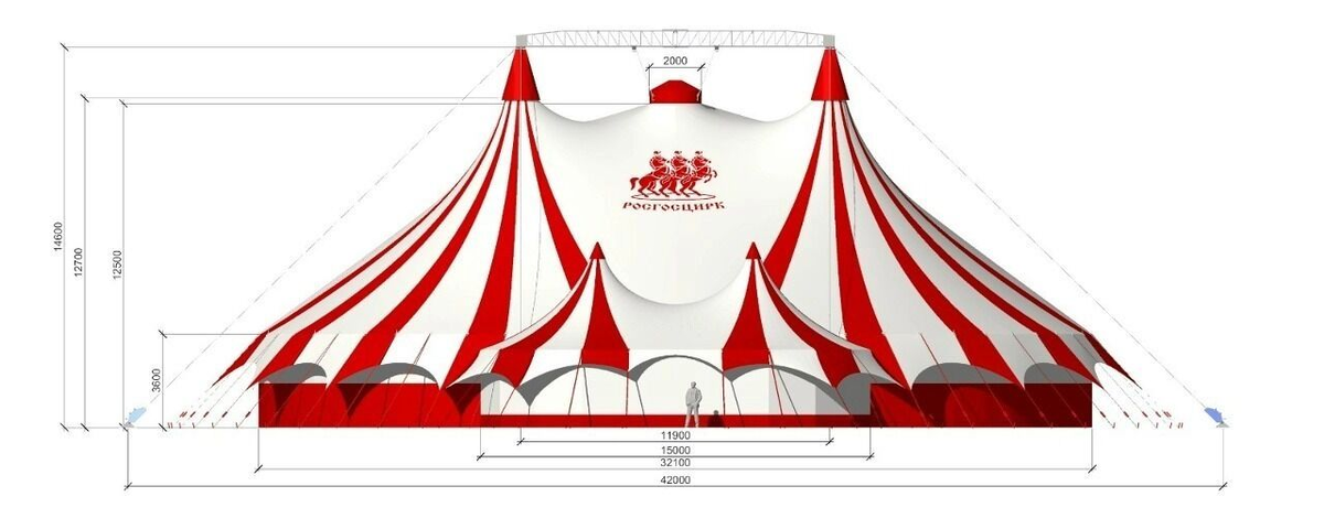 Схема зрительного зала цирка-шапито. Фото: Госзакупки

