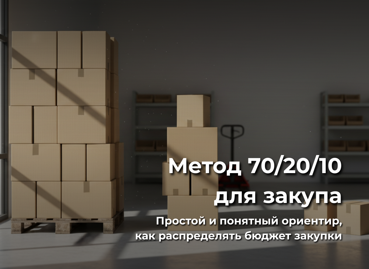 Метод 70/20/10 для закупа