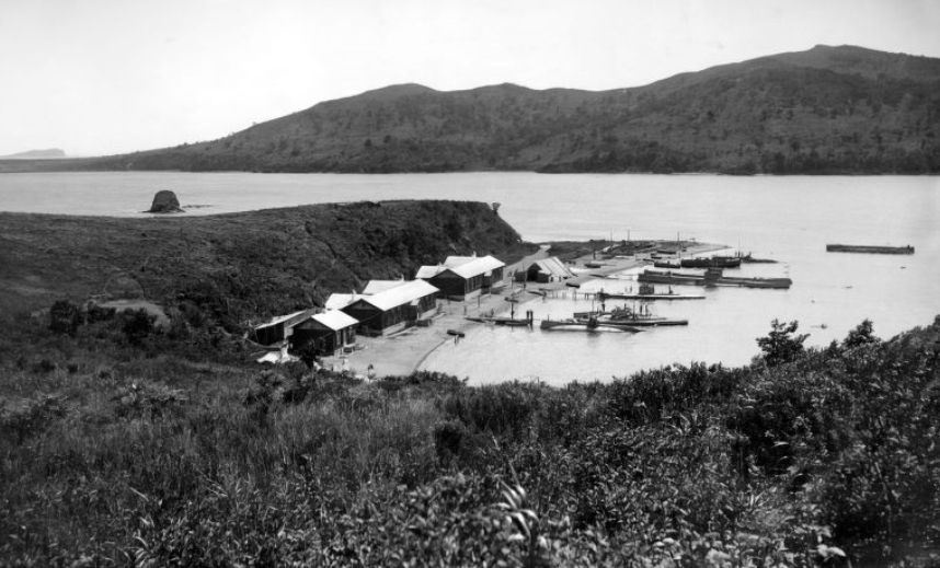 Подводные лодки Сибирской флотилии в бухте Разбойник, залив Стрелок. 1911 год