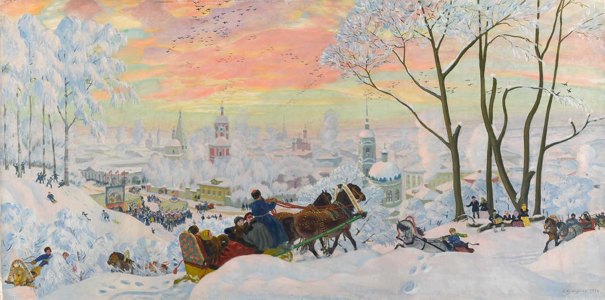 Борис Кустодиев. «Масленица», 1916 год, Государственная Третьяковская галерея, Москва © Public domain