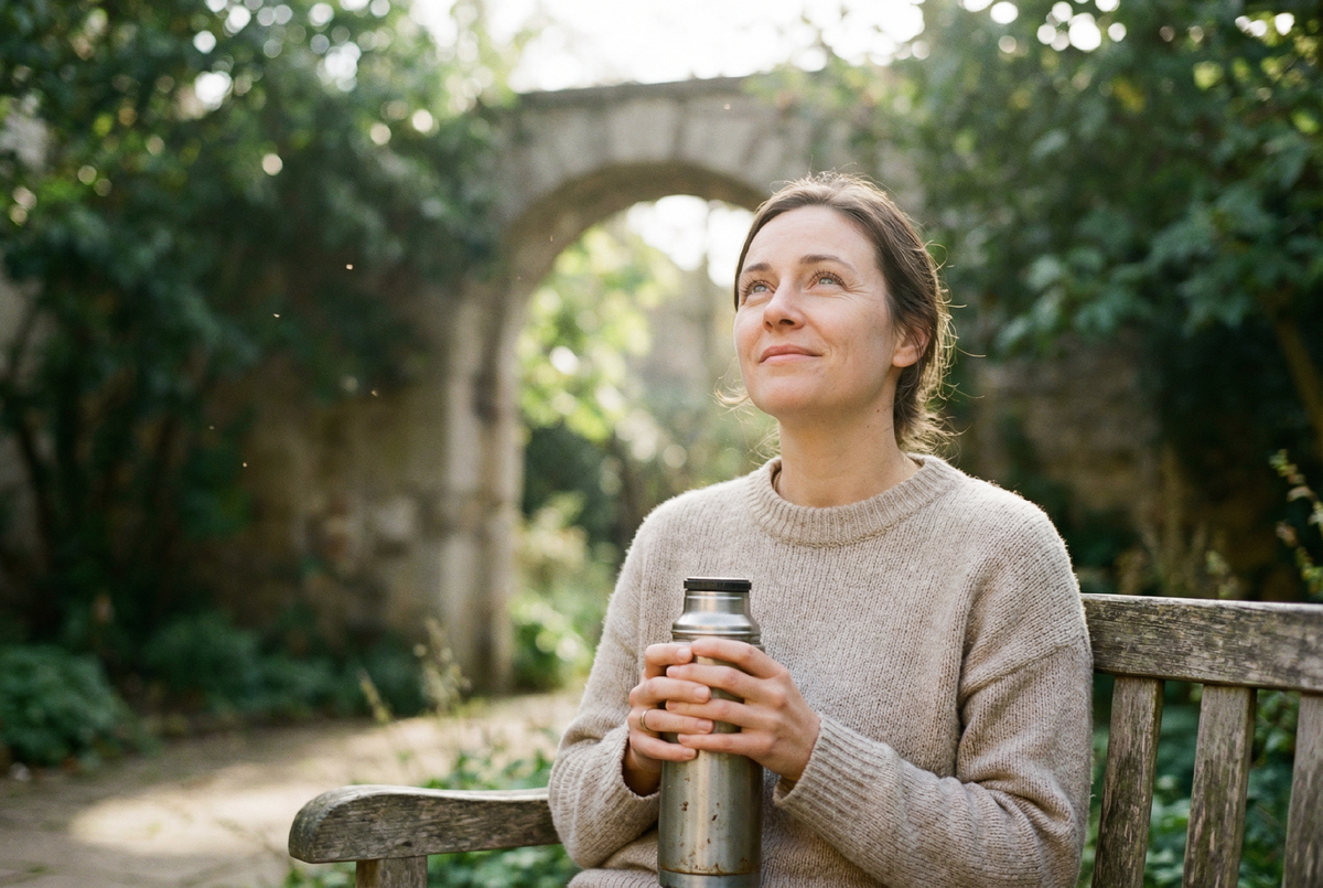На лавочке у подъезда, под тем самым «слишком высоким» небом, сидела Анна. Она пила кофе из термоса. Руки не дрожали. Она просто сидела. И смотрела на голубей.