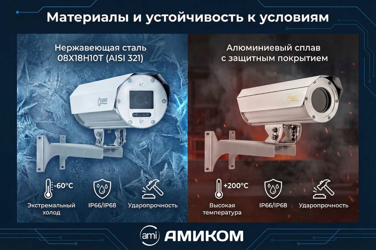 Оборудование производится из нержавеющей стали 08Х18Н10Т или алюминиевых сплавов с антикоррозийным покрытием