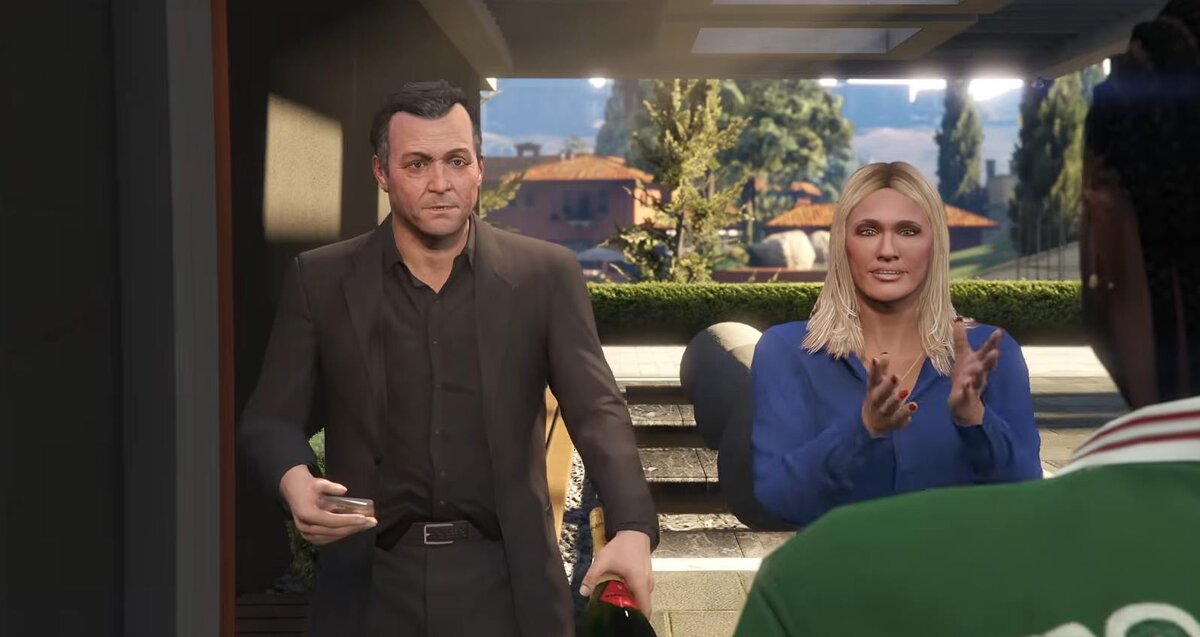 Постаревшие Майкл и Аманда