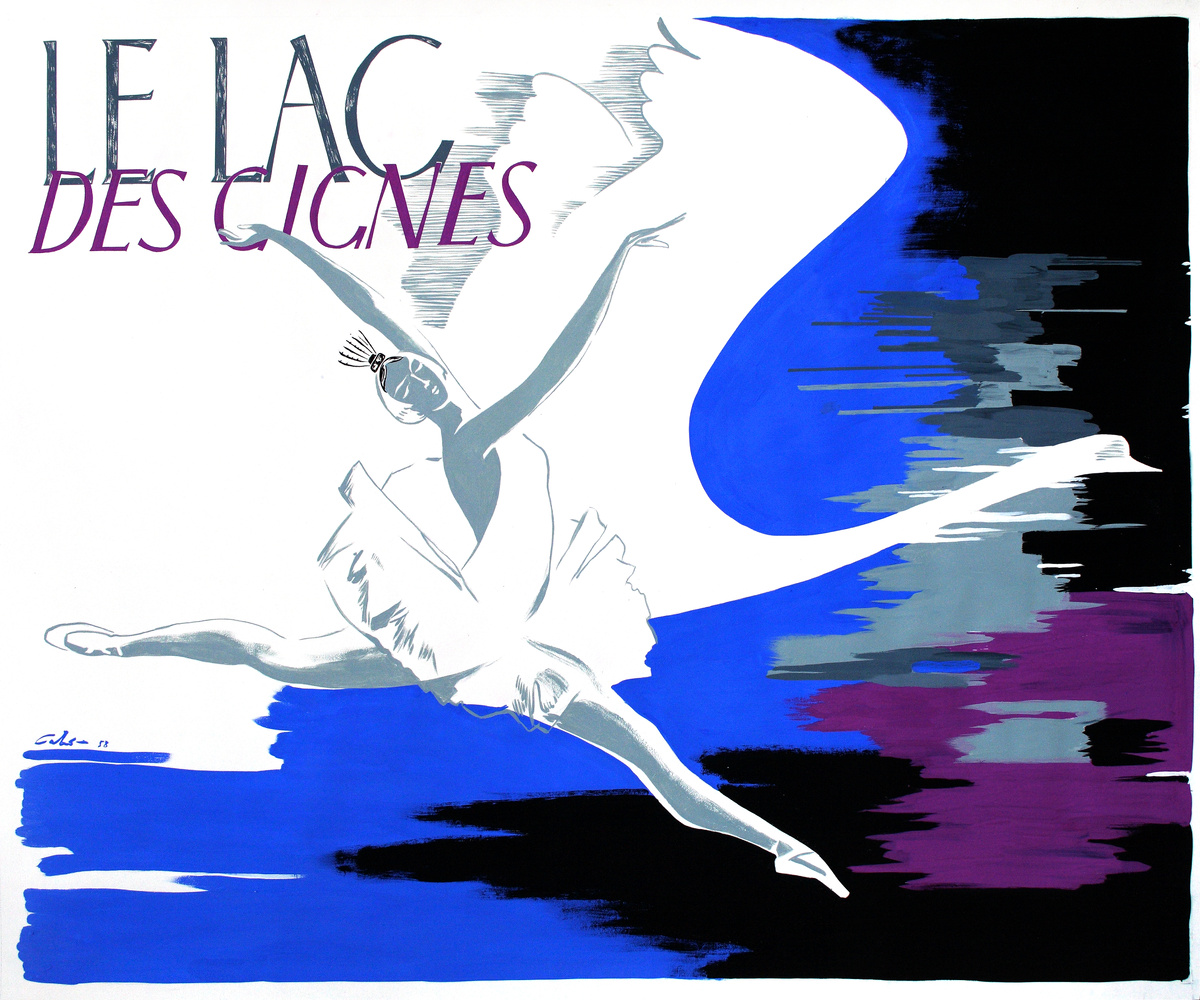 Олег Савостюк. Театральный плакат к балету «Лебединое озеро» на музыку П.И. Чайковского. Из собрания семьи художника