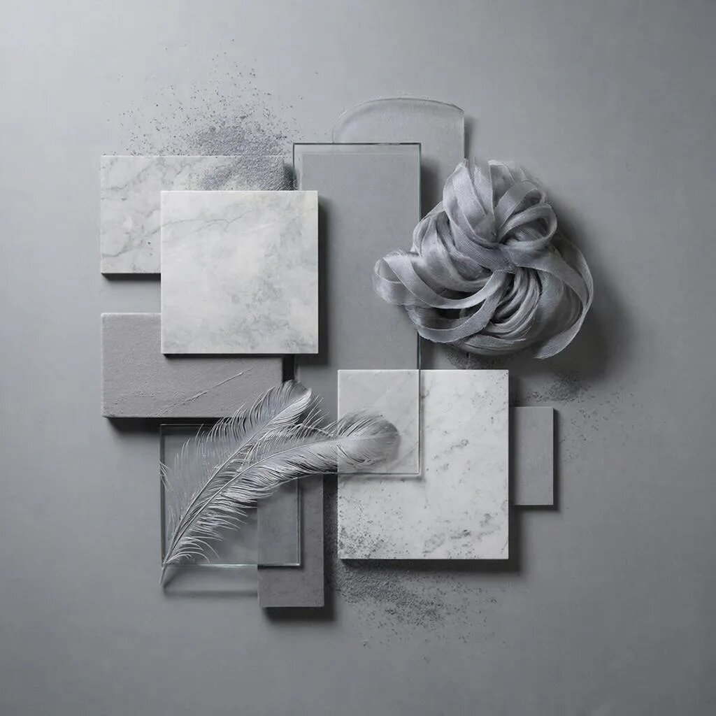 Серый цвет. Иллюстрация сгенерирована нейросетью