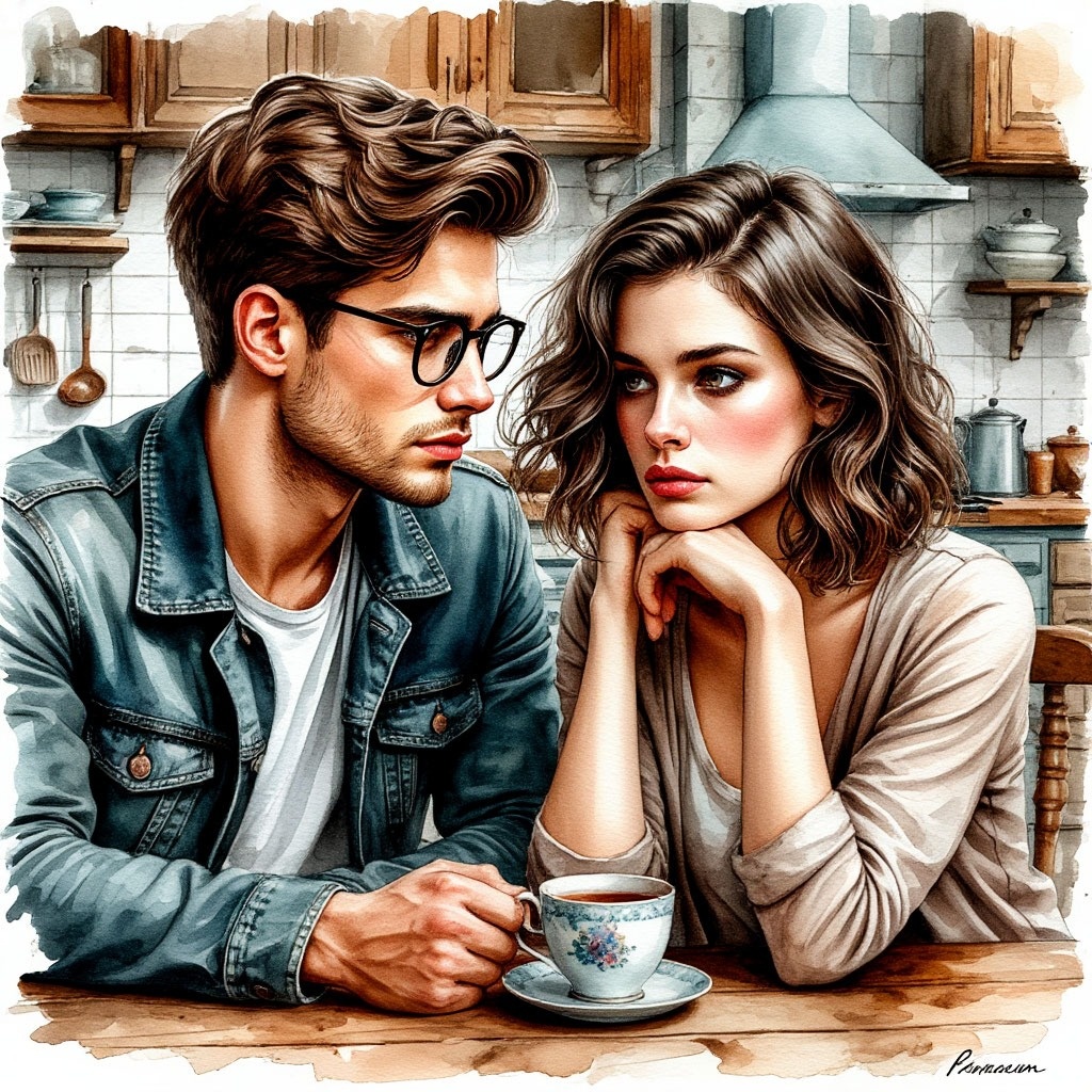 Картинка мужчины и женщины Шедеврум про.