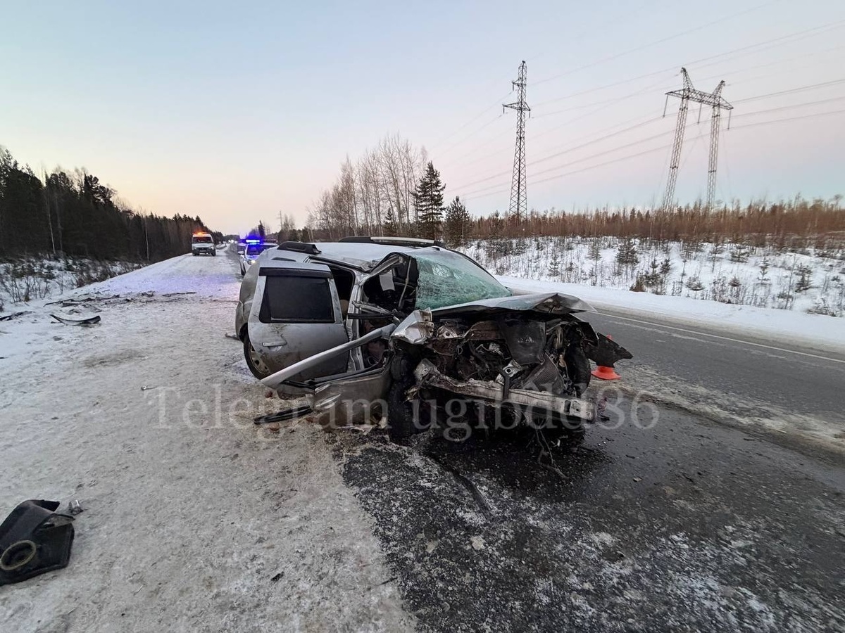    В Нефтеюганском районе в лобовом столкновении погиб пассажир иномарки