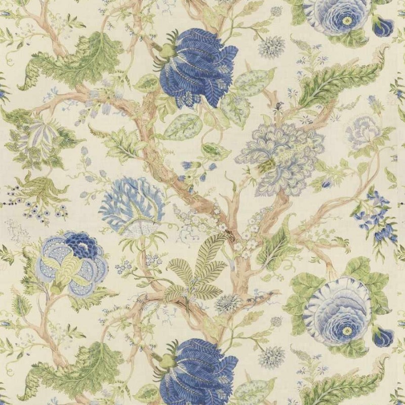Ткань Clarence House декоративная, 1354102/Arbre De Vie/Blue
