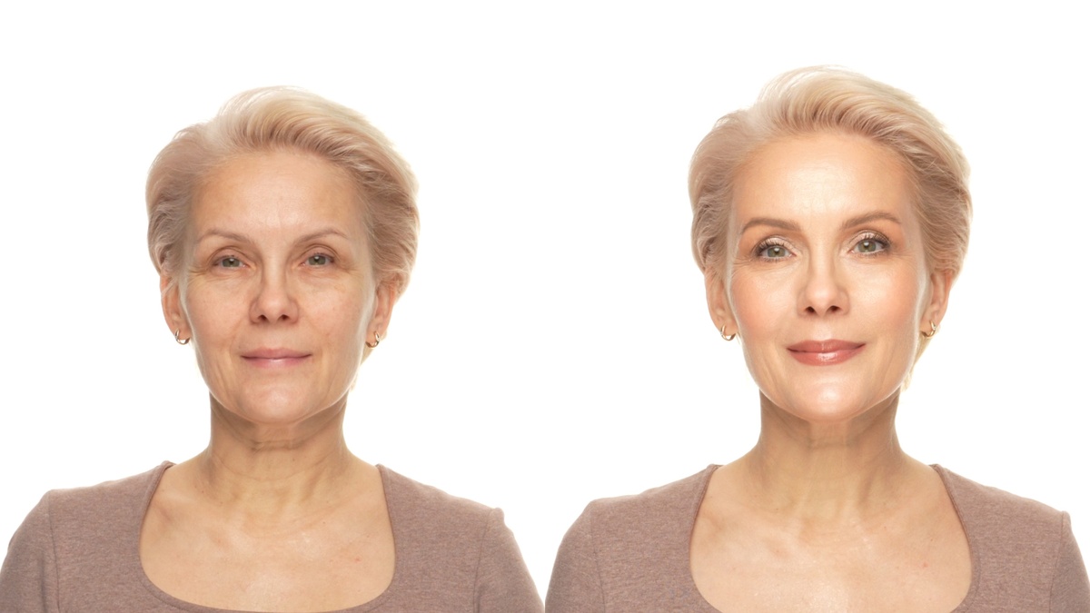 Макияж с моего марафона, девушке 54 года