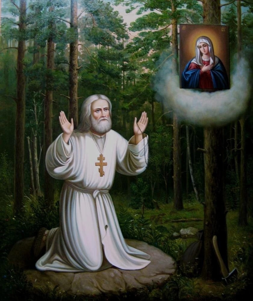 Моления на камне прп. Серафима Саровского