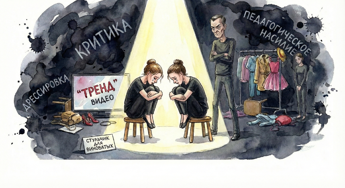 В темной-темной комнате, на втором этаже небольшой пристройки, в театре на букву М. в вечернем Дмитрове творилось нечто опасное. 