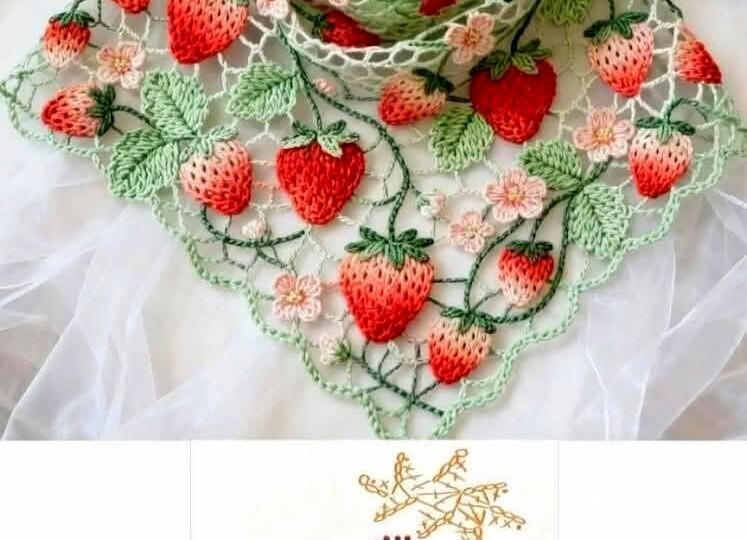 Ажурные шарфики как произведения искусства. Схемы для вязания крючком