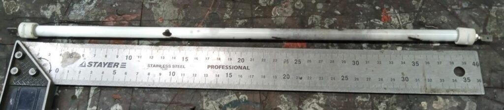    Тэн стеклянный. Длина -400мм;  диаметр стеклянной трубки=10мм, соединение контактов «Фишка». Оригинал от производителя AEG.  admin