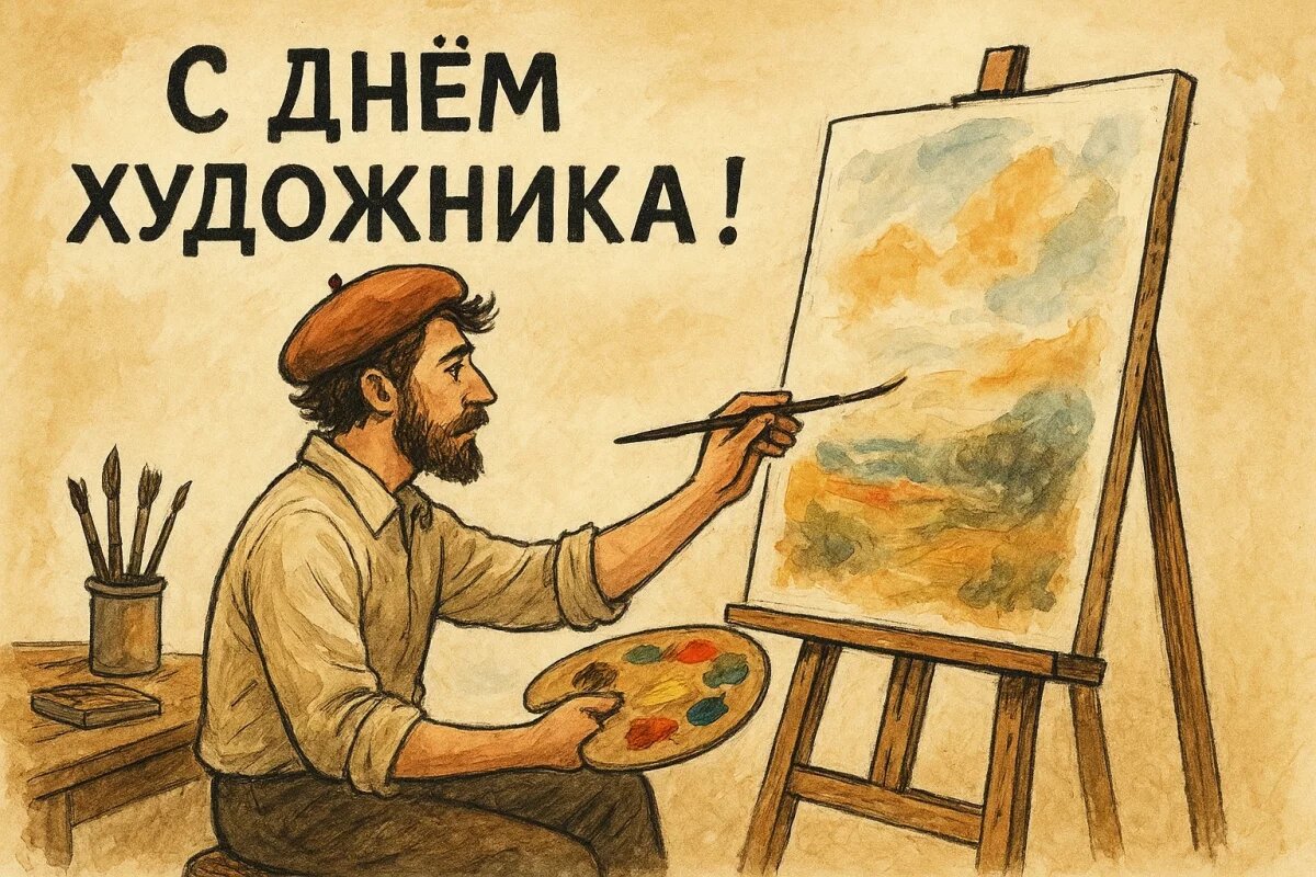    Картинки с Днём художника 2025.